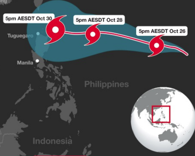 Tàn phá nước Mỹ, siêu bão Yutu hùng hổ tiến về Philippines - Ảnh 2.