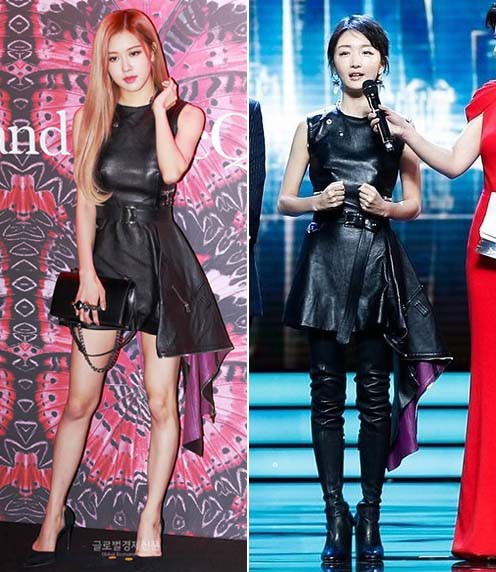 Cùng diện váy da: Rosé (Black Pink) xinh nhưng nhạt, Châu Đông Vũ lại mất công thêm thắt cho cá tính - Ảnh 7.