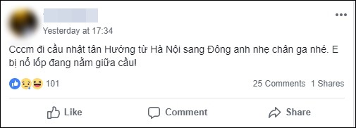 Sau khi đăng status thông báo việc nổ lốp xe trên cầu Nhật Tân, tài xế bị xe khách tông chết - Ảnh 3.