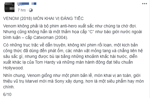 Khán giả Việt: Venom không tệ như những gì giới phê bình vùi dập - Ảnh 6.