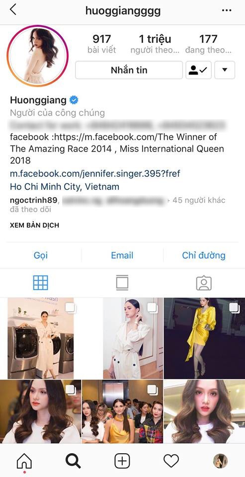 Hương Giang chính là Hoa hậu đầu tiên ở Việt Nam cán mốc 1 triệu lượt follower trên instagram - Ảnh 1.