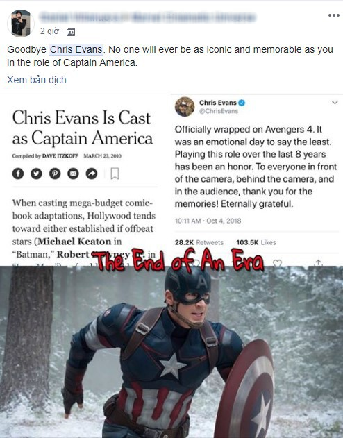 Thế giới đồng loạt gửi lời tri ân khi nghe tin Chris Evans không cầm khiên bảo vệ hòa bình nữa - Ảnh 5.