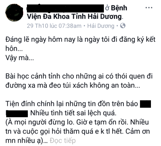 Thiếu nữ Hải Dương kể lại giây phút sinh tử khi bị cướp đâm giữa đường - Ảnh 1.