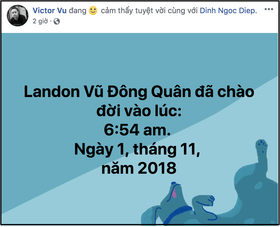 Vá»£ chá»ng Äinh Ngá»c Diá»p - Victor VÅ© láº§n Äáº§u khoe áº£nh quÃ½ tá»­ Äáº§u lÃ²ng sau hÆ¡n 1 tuáº§n sinh con - áº¢nh 2.