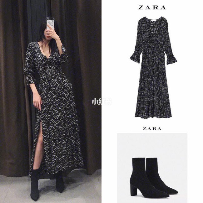 Váy lụa kiểu sơ mi dáng dài đai eo Zara Auth New Tag có sẵn 8348421 8348421