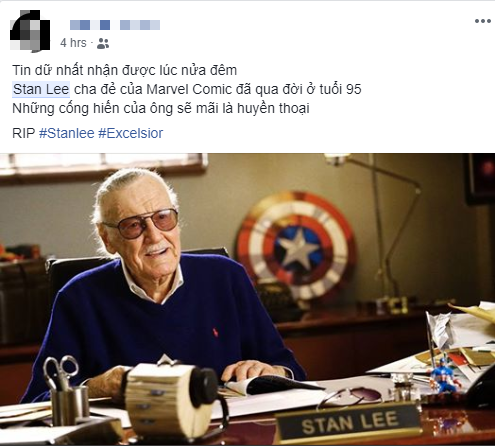 Nửa đêm nhận tin dữ, netizen Việt đau lòng vĩnh biệt biểu tượng của Marvel Stan Lee - Ảnh 6.