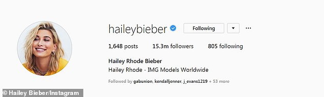 Vợ Justin chính thức đổi tên thành Hailey Bieber và vô tình follow tài khoản fan Selena Gomez - Ảnh 1.
