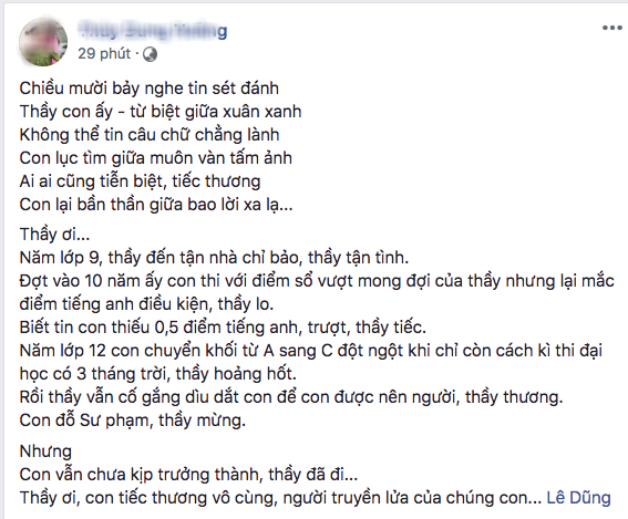 Phó hiệu trưởng trường Chu Văn An qua đời, nhiều thế hệ học sinh bày tỏ sự đau buồn trên MXH - Ảnh 3.