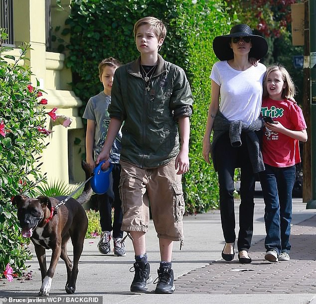 Angelina Jolie đưa 3 con ruột dạo phố, dập tan lời đồn khiến các bé mệt mỏi khi phải sống chung - Ảnh 3.