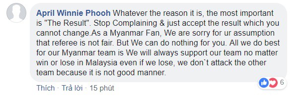 Bạn bè quốc tế khuyên fan Việt chấp nhận kết quả, ngừng lên mạng chửi bới trọng tài - Ảnh 2.