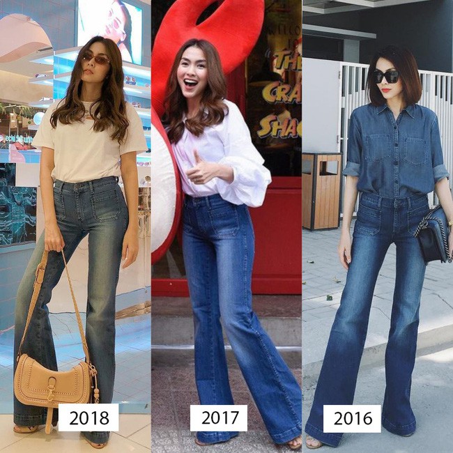 Mặc jeans thôi mà chân dài cả tấc, chẳng trách Hà Tăng có mỗi chiếc quần cả 3 năm vẫn diện đi diện lại - Ảnh 3.