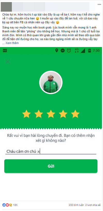 Gặp trúng bác tài GrabBike lớn tuổi lại gà đường khi đang muộn học, nữ sinh Sài Gòn vẫn kiên nhẫn hướng dẫn và câu chuyện còn xúc động hơn sau đó - Ảnh 1.