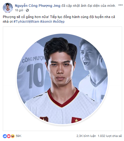 Vietnamese players change the user on the new Facebook-1 bat.