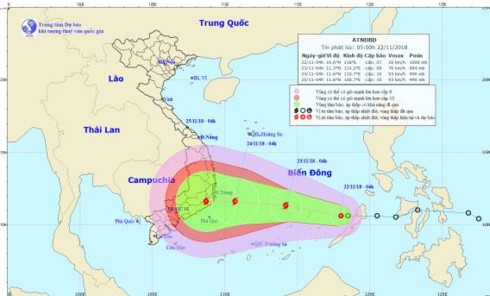 Bão số 9 di chuyển chậm, liên tục mạnh lên và sẽ đổ bộ đất liền - Ảnh 1.