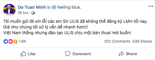 Sinh viên đang đăng ký tín chỉ thì web sập và cách xử lý của thầy hiệu trưởng được dân mạng tấm tắc khen ngợi - Ảnh 1.