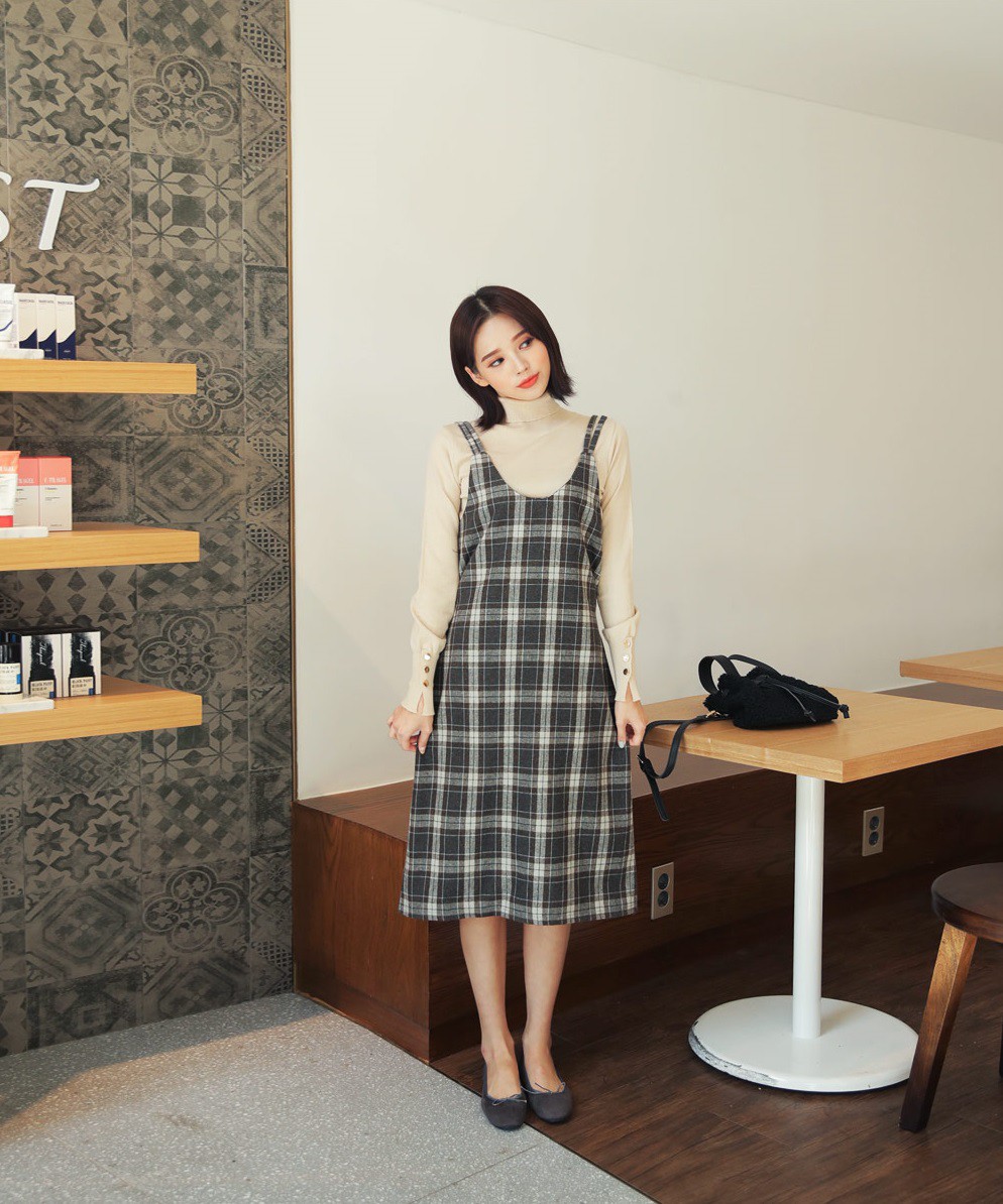 Váy Len Nữ Mùa Đông Hàn Quốc Cổ Lọ Dáng Dài Ôm Xòe Nhẹ Đẹp - Đầm, váy nữ |  ThờiTrangNữ.vn
