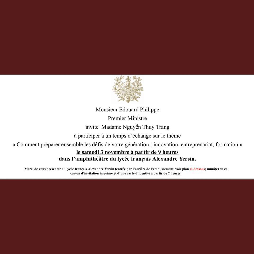 Trang Pháp hào hứng chia sẻ hình ảnh hội ngộ Thủ tướng Pháp Edouard Philippe tại Hà Nội - Ảnh 3.