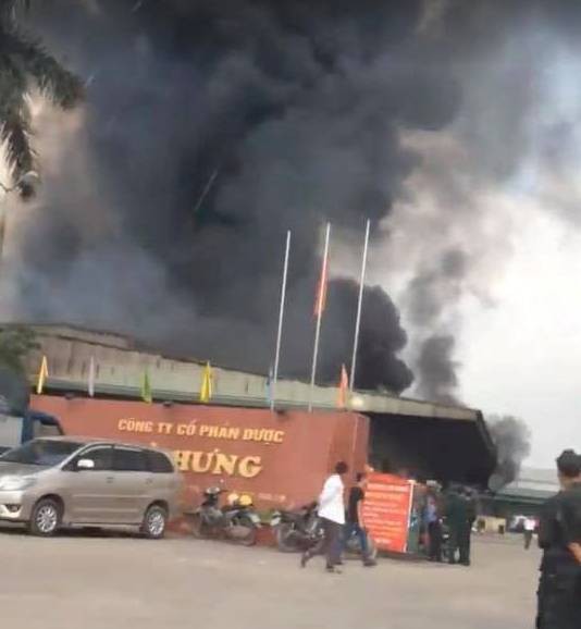  Cập nhật vụ cháy công ty Dược ở Văn Lâm, Hưng Yên- Ảnh 1.