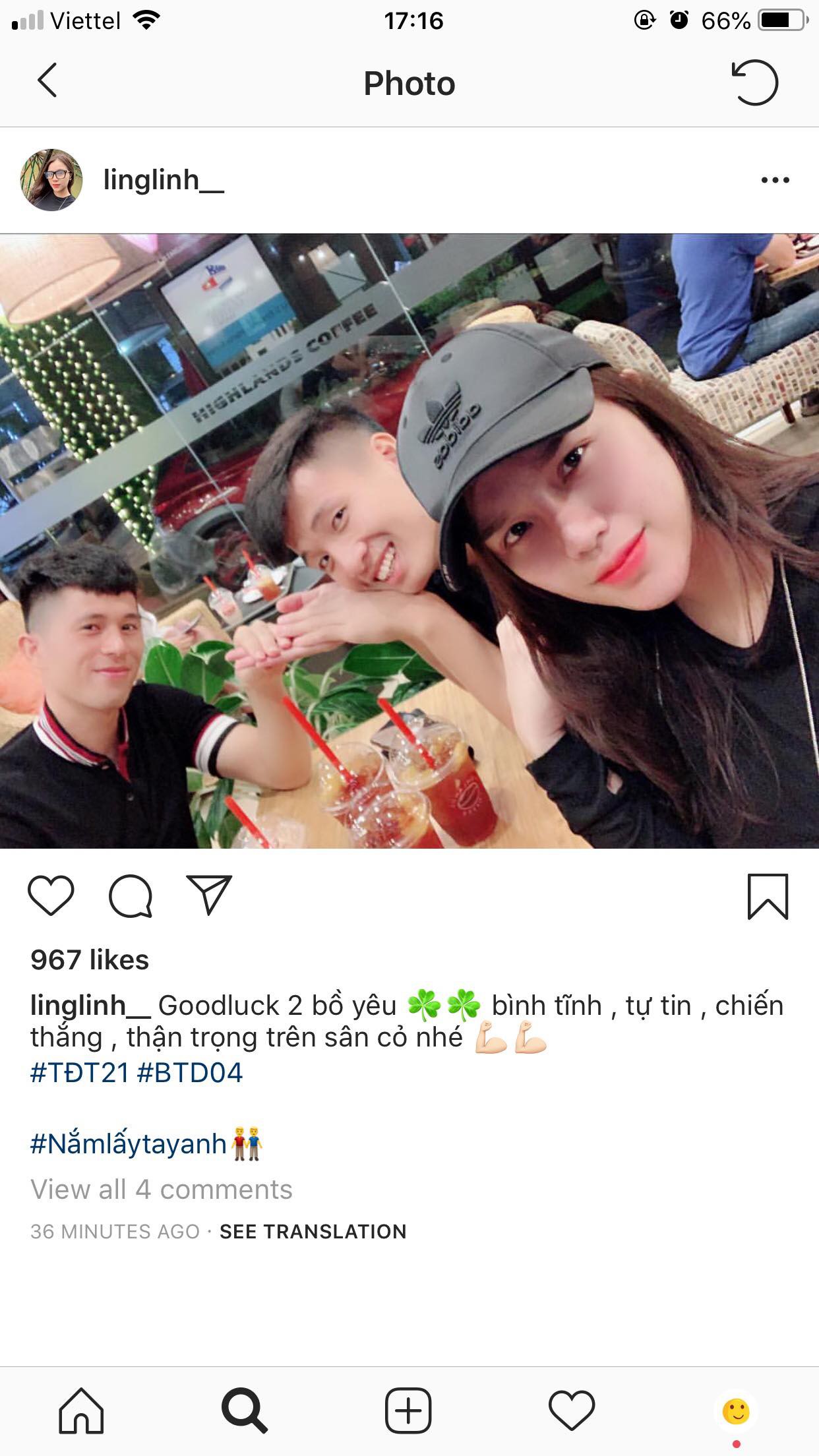 Bạn gái Bùi Tiến Dũng chúc người yêu trước trận Lào vs Việt Nam - Ảnh 2. Bạn gái Bùi Tiến Dũng chúc người yêu trước trận Lào vs Việt Nam - Ảnh 2.