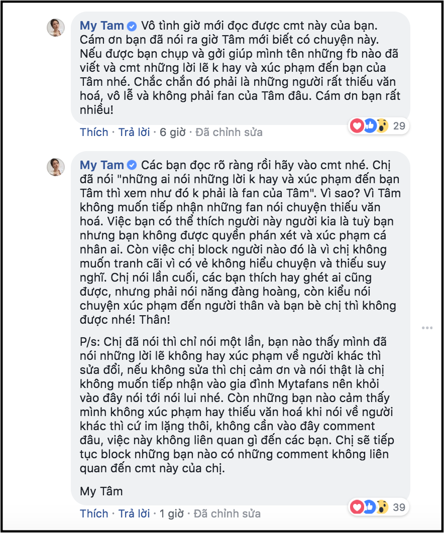 Láº§n Äáº§u tiÃªn, Má»¹ TÃ¢m gay gáº¯t tranh luáº­n vá»i khÃ¡n giáº£ trÃªn máº¡ng xÃ£ há»i - áº¢nh 2.