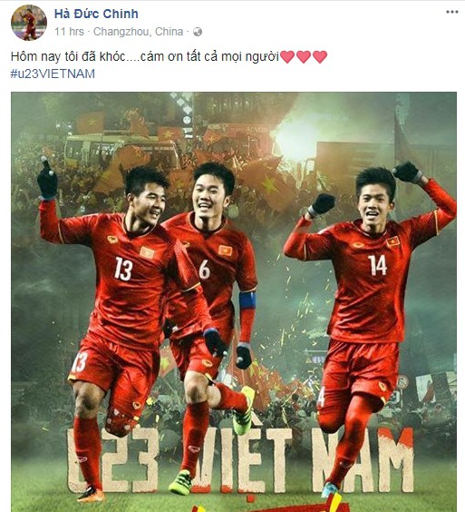 Các chàng trai U23 Việt Nam chia sẻ gì trên Facebook sau kỳ tích lịch sử? Các chàng trai U23 Việt Nam chia sẻ gì trên Facebook sau kỳ tích lịch sử?