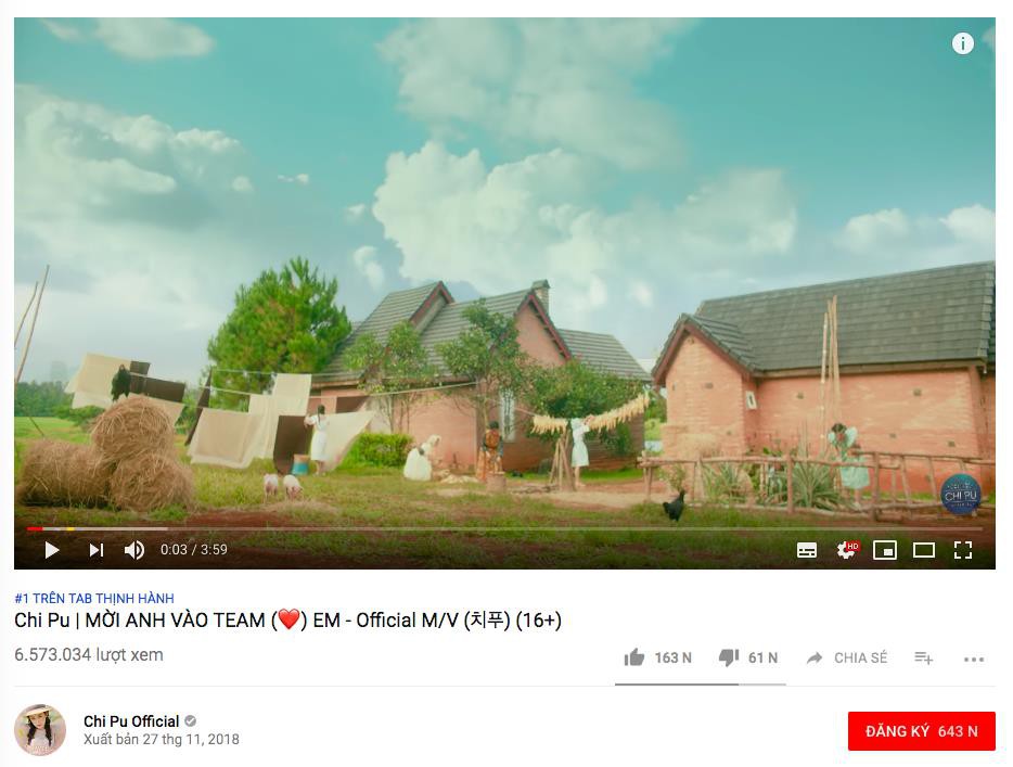 Loạt MV Vpop đình đám nhất năm 2018 mất bao lâu để leo lên vị trí No.1 Trending Youtube? - Ảnh 20. Loạt MV Vpop đình đám nhất năm 2018 mất bao lâu để leo lên vị trí No.1 Trending Youtube? - Ảnh 20.