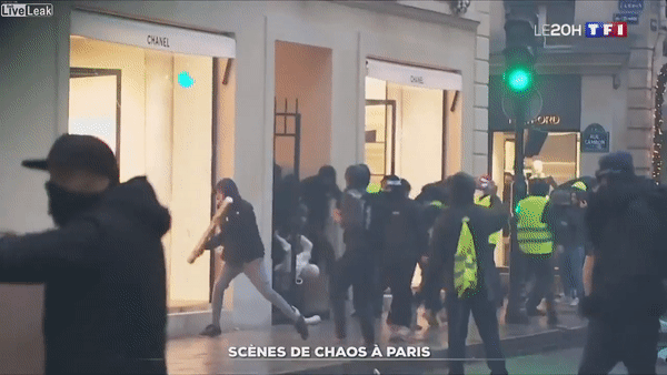 Biểu tình ở Pháp: Shop đồ hiệu như Chanel, Fendi bị đập phá cướp bóc