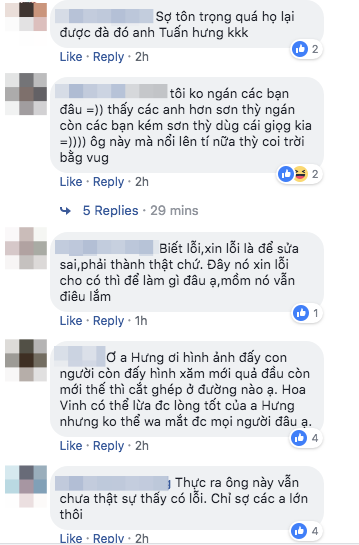 Hoa Vinh đã giải thích và xin lỗi Tuấn Hưng, nhưng cộng đồng mạng cho rằng xin lỗi cho có, vẫn không thể chấp nhận được - Ảnh 7.