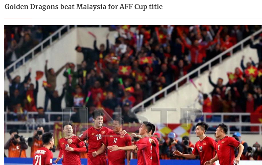 Báo Malaysia và quốc tế nói gì khi tuyển Việt Nam vô địch AFF Cup 2018? - Ảnh 1. Báo Malaysia và quốc tế nói gì khi tuyển Việt Nam vô địch AFF Cup 2018? - Ảnh 1.