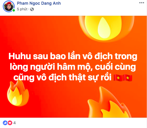 Dân mạng nhuộm đỏ Facebook với status ăn mừng chiến thắng của đội tuyển Việt Nam - Ảnh 3.