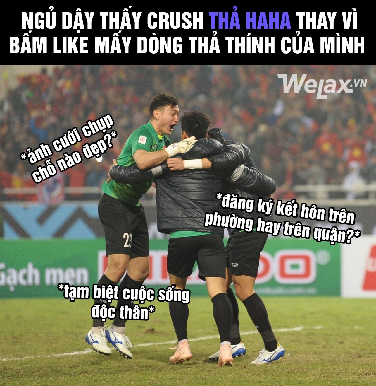 Biểu cảm đáng yêu của thủ môn Lâm Tây được cư dân mạng thi nhau làm ảnh chế - Ảnh 9. Biểu cảm đáng yêu của thủ môn Lâm Tây được cư dân mạng thi nhau làm ảnh chế - Ảnh 9.