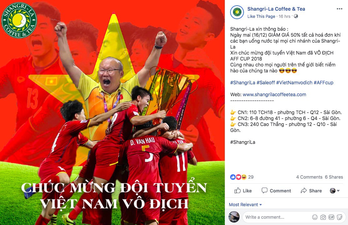 Việt Nam vô địch: hàng quán thi nhau giảm giá gấp trong hôm nay, từ bánh ngọt, trà sữa, cà phê, đến trái cây, lẩu nướng - Ảnh 1. Việt Nam vô địch: hàng quán thi nhau giảm giá gấp trong hôm nay, từ bánh ngọt, trà sữa, cà phê, đến trái cây, lẩu nướng - Ảnh 1.