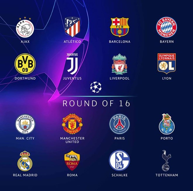 Trực tiếp bốc thăm vòng knock-out Champions League 2018-2019: Man United dễ đối mặt tử thần - Ảnh 1. Trực tiếp bốc thăm vòng knock-out Champions League 2018-2019: Man United dễ đối mặt tử thần - Ảnh 1.