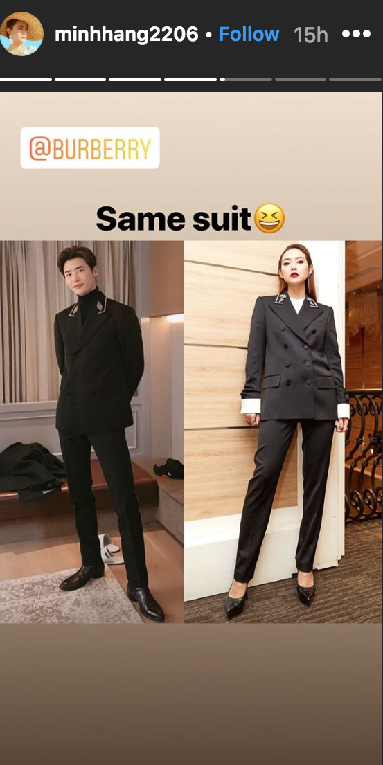 Diện suit đôi với Lee Jong Suk, đây chắc chắn là màn đụng hàng đáng nhớ nhất của Minh Hằng - Ảnh 6.