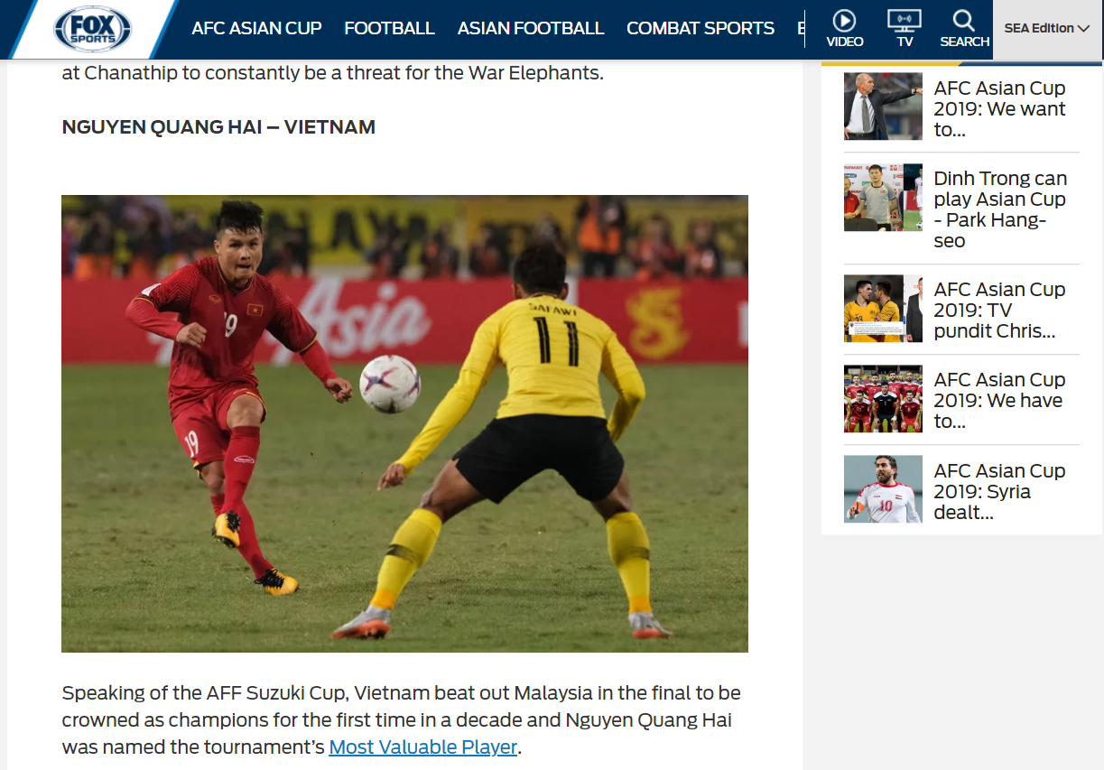 Quang Hải sánh ngang cùng cầu thủ số 1 châu Á trong danh sách 5 ngôi sao sáng nhất Asian Cup 2019 - Ảnh 1. Quang Hải sánh ngang cùng cầu thủ số 1 châu Á trong danh sách 5 ngôi sao sáng nhất Asian Cup 2019 - Ảnh 1.