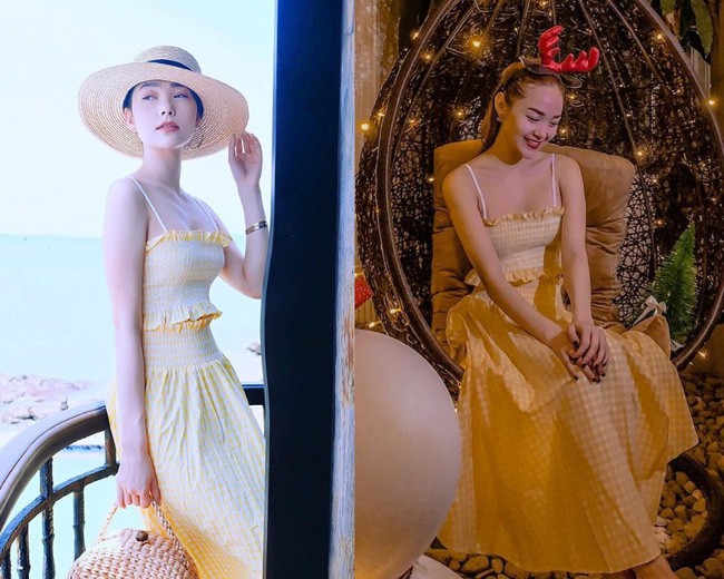 Tiết kiệm hết cỡ như Minh Hằng: Diện v&aacute;y đi biển m&ugrave;a h&egrave; để mừng Gi&aacute;ng sinh nhưng vẫn đẹp lung linh - Ảnh 4.
