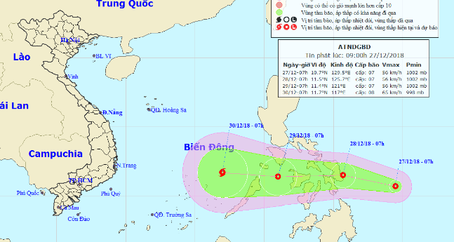 Áp thấp nhiệt đới áp sát Biển Đông, khả năng mạnh lên thành bão hướng vào Nam Bộ - Ảnh 1.