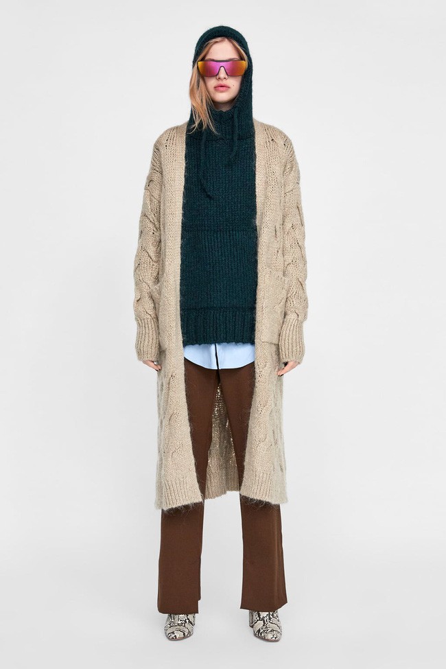 long cardigan coat zara