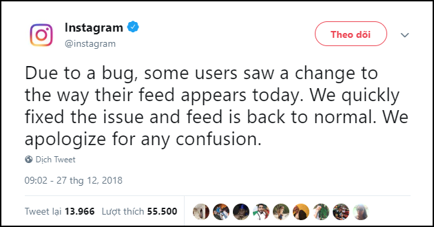 Update mới quá thảm họa khiến Instagram co vòi rút lại ngay lập tức, gọi đó là lỗi kỹ thuật - Ảnh 2.