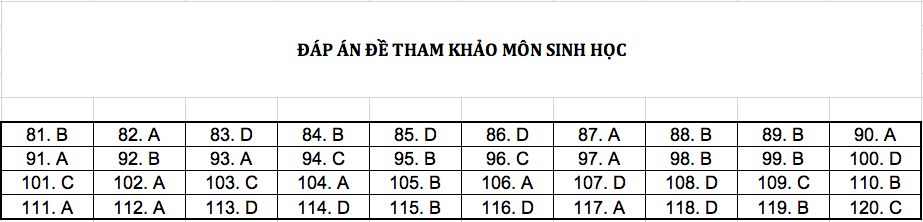 Đ&aacute;p &aacute;n chi tiết tất cả c&aacute;c m&ocirc;n đề thi mẫu THPT Quốc gia năm 2019 - Ảnh 5.