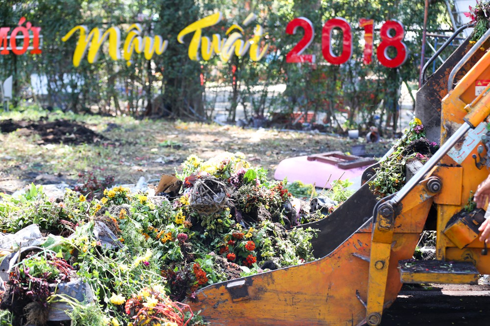 Người dân hào hứng lựa những chậu hoa tươi đem về nhà sau khi bế mạc Hội hoa xuân ở Sài Gòn - Ảnh 2.