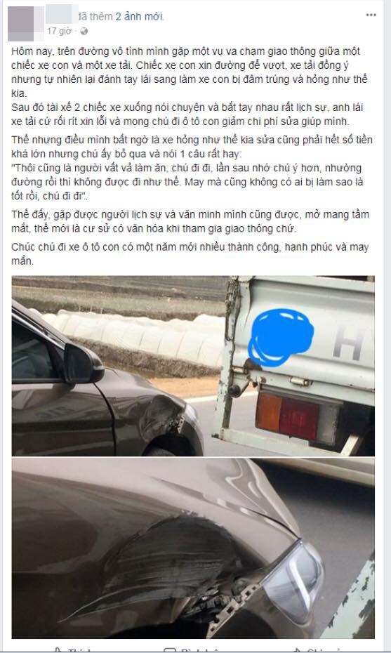 Những vụ va chạm giao thông nhưng ấm áp tình người và đầy nụ cười ngày đầu năm mới - Ảnh 2. Những vụ va chạm giao thông nhưng ấm áp tình người và đầy nụ cười ngày đầu năm mới - Ảnh 2.