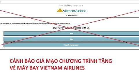 Cảnh báo giả mạo tặng vé máy bay miễn phí - Ảnh 1.