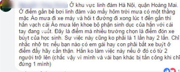 Hà Nội: Xôn xao sự xuất hiện của kẻ biến thái chuyên rình rập những cô gái trẻ để sàm sỡ - Ảnh 3.