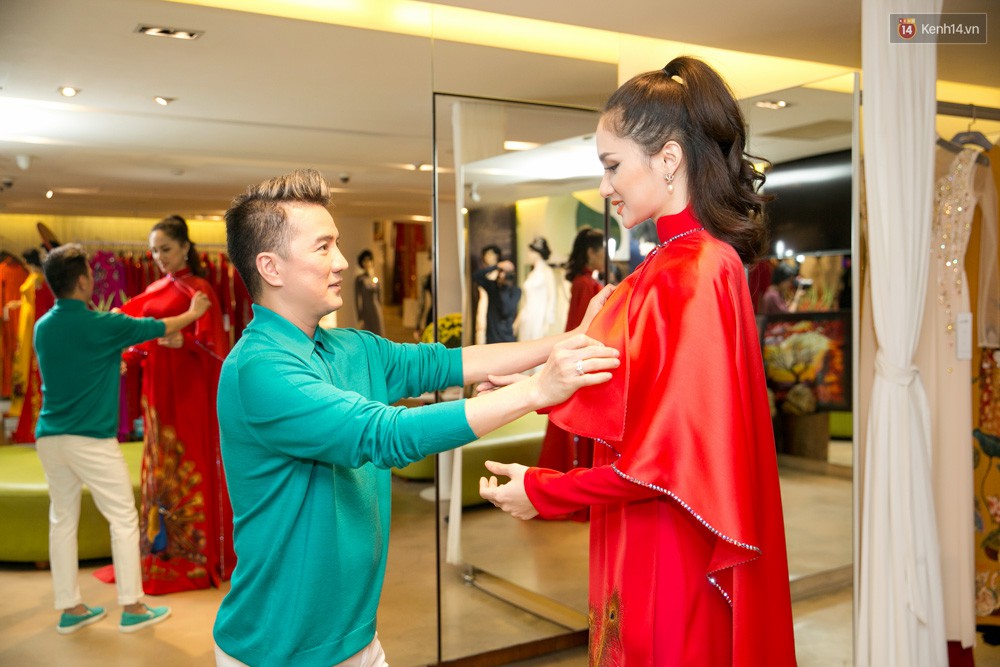 Đàm Vĩnh Hưng trực tiếp đưa Hương Giang đi thử áo dài chuẩn bị cho cuộc thi Hoa hậu Chuyển giới - Ảnh 7.