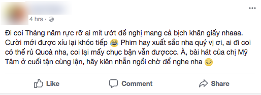 Sau buổi công chiếu, cả facebook đã tràn ngập lời khen dành cho Tháng Năm Rực Rỡ - Ảnh 3.