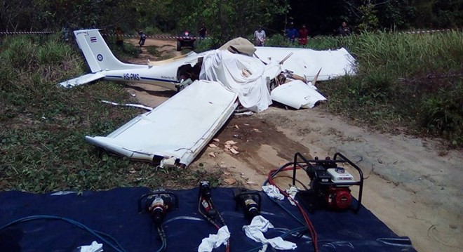 Rơi máy bay tại Thái Lan, 2 người thiệt mạng, 2 người thương nặng - Ảnh 1.