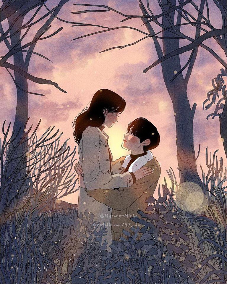 Các bức tranh Hàn Quốc về cặp đôi yêu nhau chắc chắn sẽ khiến bạn thiết tha vì sự đẹp đẽ của chúng. Họ sẽ đưa bạn vào một thế giới tình yêu đầy màu sắc và tuyệt đẹp.