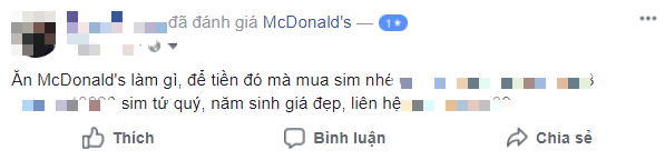 Sau bê bối đuổi khách, McDonalds nhận cơn mưa gạch đá từ netizen Việt Nam, có người còn tranh thủ phẫn nộ để bán sim - Ảnh 10.