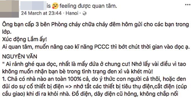 Tâm thư của một lính cứu hỏa sau vụ cháy chung cư Carina: Chả có nhà nào an toàn 100% cả, do ý thức con người cả thôi! - Ảnh 1.